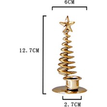 Mumluk Dekoratif Centerpiece Standı Adalet Mum / Akşam Yemeği Partisi - Golden S Tek Fincan