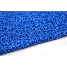 Colourmat Kaydırmaz Kaymaz Yolluk Karmaşık Halı Kıvırcık Paspas 1m x 4m (Mavi)