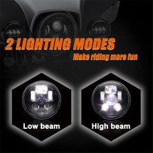 KKmoon 12V Motosiklet Far Yuvarlak LED Sürüş Lambası Far, (Yurt Dışından)