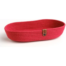 Joyso Pamuk İp El Yapımı Ekmek Sepeti 25 x 15 x 5 cm.