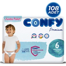 Confy Premium Bebek Bezi 6 Beden Extra Large 108 Adet