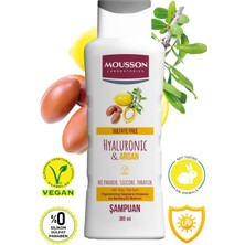 Mousson Hyalüronik Asit ve Argan Içeren Onarıcı ve Besleyici Saç Bakım Şampuanı 385 ml