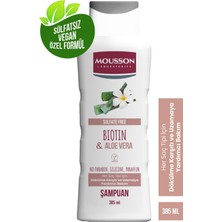 Mousson Biotin ve Aloe Vera Içeren Dökülme Karşıtı ve Uzamaya  Saç Bakım Şampuanı  385 ml