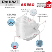 Akeso  Ffp2 Premium Kore Tipi Ce-Iso Sertifikalı Tek Paketli Maske 10 Adet Turuncu