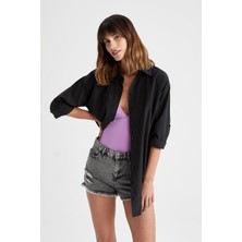DeFacto Fall in Love Regular Fit Pamuklu Plaj Gömleği W8241AZ22SM