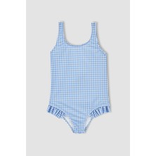 DeFacto Kız Çocuk Pötikareli Fıfırlı Esnek Dokulu Mayo W7355A622SM