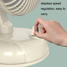 YKD Store F10 Taşınabilir Sessiz Masaüstü Retro Hareketli Kafa USB Fan (Bean Green)