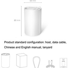 Szykd N1 Mini Taşınabilir USB Yapraksız Asma Boyun Fanı Beyaz (Yurt Dışından)