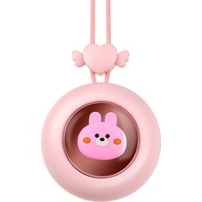 YKD Store S168 Asılı Boyun Yapraksız Fan Türbini USB Mini Taşınabilir Küçük Fan (Pembe)