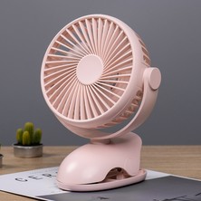 Ocube D603 4W USB Şarj Masaüstü Fan Klip Fanı 4 Hız Kontrolü Pembe (Yurt Dışından)