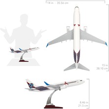 Zekupp - Maket Uçak Boeing 737-800 1/100 - Bordo Mavi Taraftar, Özel Tasarım Model Uçak