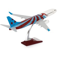 Zekupp - Maket Uçak Boeing 737-800 1/100 - Bordo Mavi Taraftar, Özel Tasarım Model Uçak