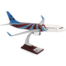 Zekupp - Maket Uçak Boeing 737-800 1/100 - Bordo Mavi Taraftar, Özel Tasarım Model Uçak