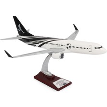 Zekupp - Maket Uçak Boeing 737-800 1/100 - Siyah Beyaz Taraftar, Özel Tasarım Model Uçak