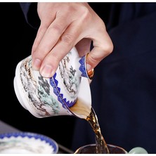 Xhang Jingdezhen Seramik Çay Tureen Mavi ve Beyaz Porselen Büyük Çay Kase Çay Bardağı Çay Töreni Aksesuarları Gaiwan | Çay Tureen(Yurt Dışından)