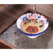Xhang Kung Fu Çay Bardağı Seramik Mavi ve Beyaz Şapka Ustası Çay Bardağı Kase Ev Eşyaları Çay Seti