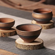 Xhang Antika Seramik Çay Kupası Yaldızlı Stoneware Master Kupası Dövülmüş Japon Tek Fincan Küçük Fincan Kung Fu Çay Seti Çay Bardağı