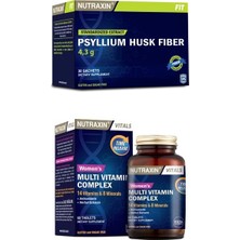 Nutraxin Psyllium Husk Fiber 30 Saşe + Multivitamin ve Mineral Complex Kadın 60 Tablet