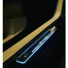 Teksin Ford Pilli Sensörlü Ledli Işıklı Kapı Eşik (Beyaz Renk)