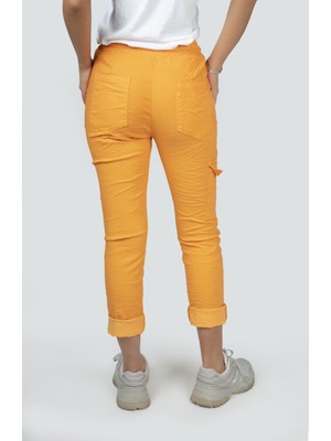 Camilla Orange Diz Fermuar Pantolon