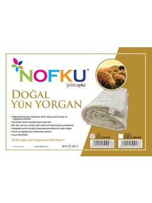 Nofku Tek Kişilik Doğal Yün Yorgan