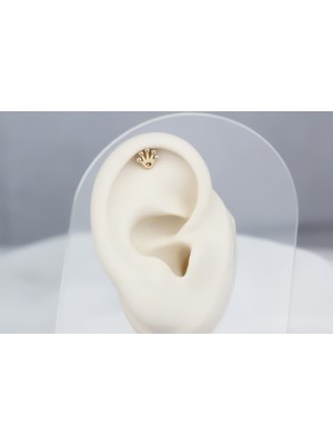 Glorria Altın Taç Helix Piercing