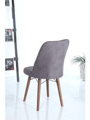 İnjir Home Daws Serisi  1 Adet Sandalye Mutfak Sandalyesi Yemek Odası Sandalyesi - Gri