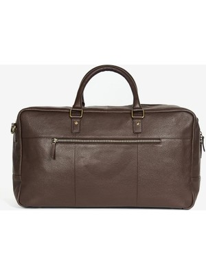 Barbour Highgate Leather Holdall Çanta BR71 Brown/Classic Tartan