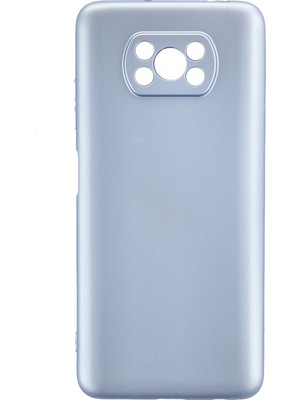 Nevarium Xiaomi Poco X3 Pro Kılıf Lansman Içi Kadife Nano Silikon - Sky Blue