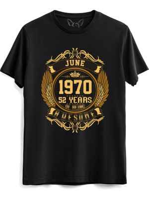 Alfa Tshirt Vintage Gold Awesome Series June 1970 Siyah Tshirt