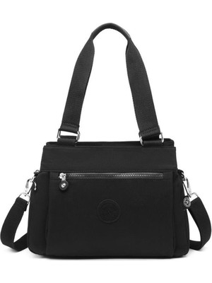 Smart Bags Smartbags Kırinkıl Kumaş Kadın Omuz Çantası 2022-1125 Siyah