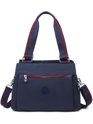 Smart Bags Smartbags Kırinkıl Kumaş Kadın Omuz Çantası 2022-1125 Lacivert