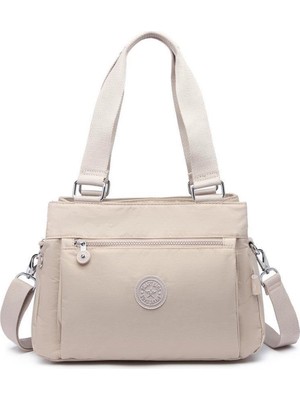 Smart Bags Smartbags Kırinkıl Kumaş Kadın Omuz Çantası 2022-1125 Bej