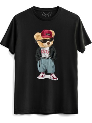 Alfa Tshirt Hip Hop Tedy Bear Siyah Tshirt
