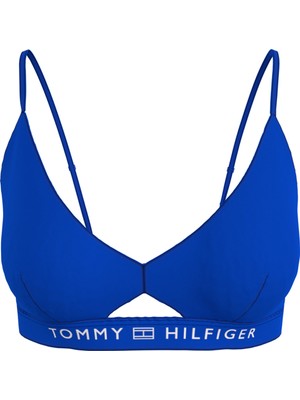 Tommy Hilfiger UW0UW03356C66003 Mavi Kadın Bikini Üst