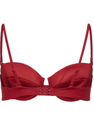 Only Onlkaja Struc Bralette Top NormalKalıp Düz Kırmızı Kadın Bikini Üst