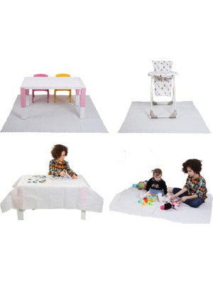 Mamaped - Tek Kullanımlık Mama Sandalyesi Kırıntı Örtüsü / Aktivite Masa Altı ve Üstü Örtüsü / Piknik ve Oyun Örtüsü