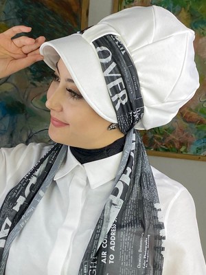 Yoisho Store Kırık Beyaz Tesettür Kadın Bone Şapka