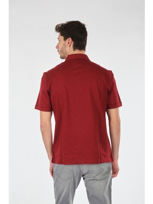 Gallus Polo Yaka Kısa Kollu Bordo Erkek T-Shirt MS7927