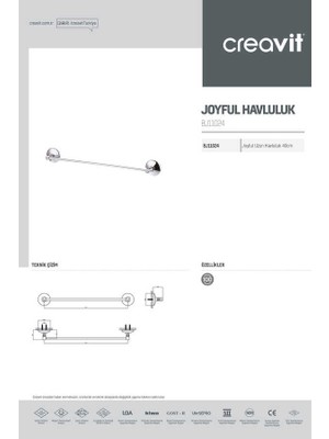 Creavit Joyful Uzun Havluluk 40cm