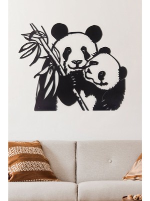 Gowpenart Dizayn Panda Ev&ofis Metal Duvar Tablosu