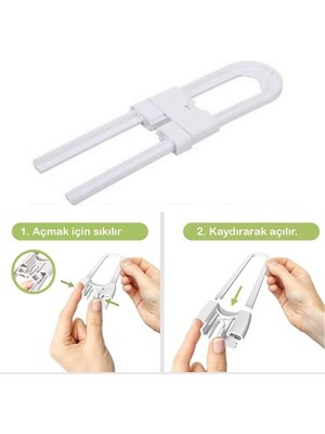 Xnews Bebek Çocuk Çekmece ve Dolap Koruma Raylı Güvenlik Sistemi Emniyet Kilidi-