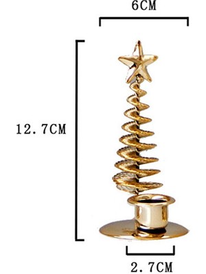 Mumluk Dekoratif Centerpiece Standı Adalet Mum / Akşam Yemeği Partisi - Golden S Tek Fincan