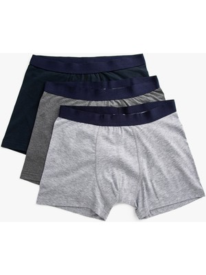 Koton Pamuklu 3'lü Set Basic Boxer