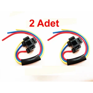 Far Fişi H4 Ampul Duyu Atom Far Fişi 2 Adet Lüx Kaliteli 1,5mm Kablolu H4 Soket H4 Ampul Soketi