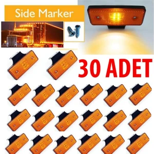 Kamyon Tır Dorse Otobüs LED Marker Yan Lamba 30 Adet Sarı 24 Volt
