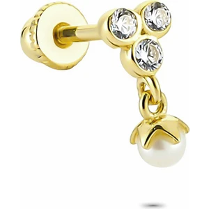 Altın Inci Üç Taş Helix Piercing