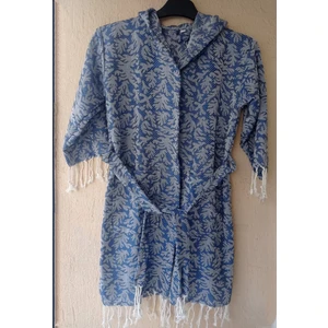 deniz yıldızı home Kapüşonlu Peştamal Çocuk Bornozu