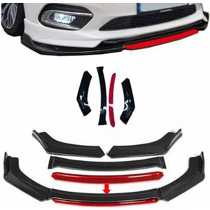 Sare Tuning Hyundai Accent Admire 1999-2005 4 Parça Kırmızı Ön Ek Piano Black Lip