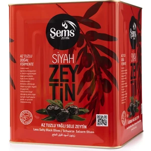Şems Siyah Zeytin Yağlı Sele 291-320 Kalibre Iri Zeytin 10 kg